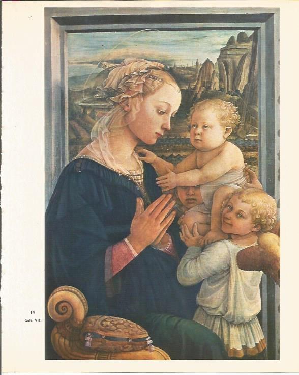 LAMINA 25369: Virgen con el Niño y angeles, pro Filippo Lippi