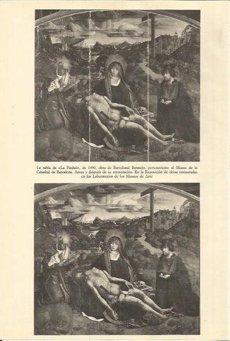 LAMINA 25556: La Tabla de la Piedad, por Bartolome Bermejo