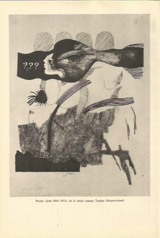 LAMINA 25554: Premio Joan Miro 1971 a Teodora Moisescu-Stendl