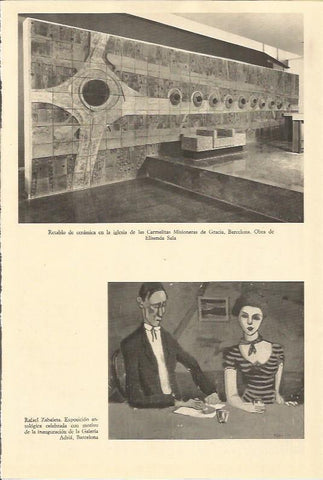 LAMINA 25549: Retablo de ceramica de la iglesia de las Carmelitas de Gracia en Barcelona