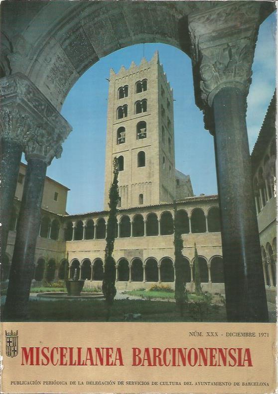 LAMINA 25547: Portada de la revista Miscellanea Barcinonensia,  numero XXX
