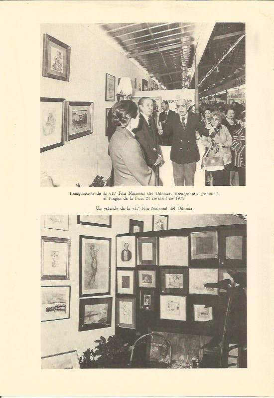 LAMINA 25545: Inauguracion de la Ia Fira del Dibuix en Barcelona en 1975