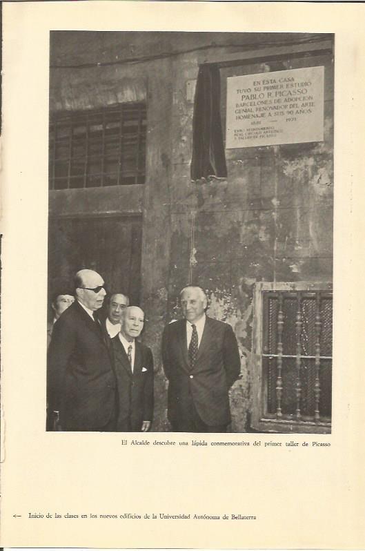 LAMINA 25560: Placa del primer taller de Picasso en Barcelona