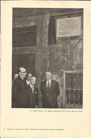 LAMINA 25560: Placa del primer taller de Picasso en Barcelona