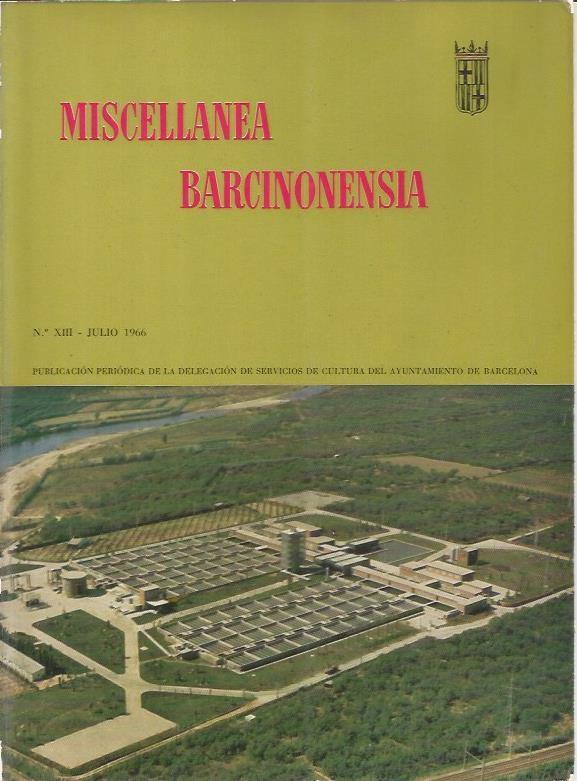 LAMINA 25561: Portada de la revista Miscellanea Barcinonensia,  numero XIII