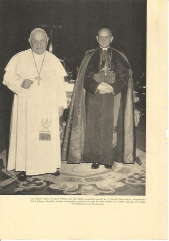 LAMINA 25590: Juan XXIII y el Cardenal Montini