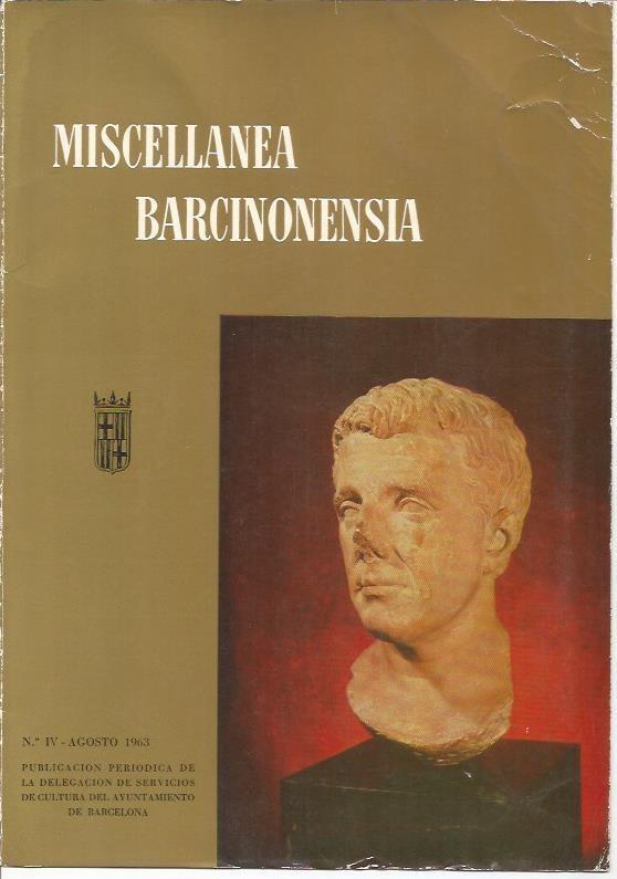 LAMINA 25586: Portada de la revista Miscellanea Barcinonensia,  numero IV