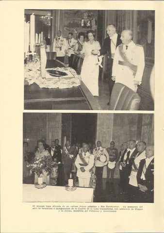 LAMINA 25585: Inauguracion de la Capilla del Ayuntamiento de Barcelona por Franco