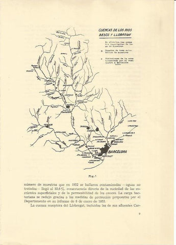 LAMINA 25562: Mapa de la cuenca de los rios Besos y Llobregat