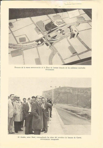 LAMINA 25529: Maqueta con la reestructuracion de la Plaza Lesseps de Barcelona