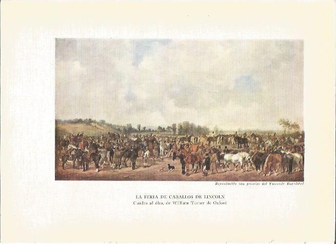 LAMINA 25488: La feria de caballos de Lincoln, por Turner