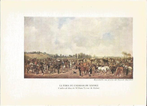 LAMINA 25488: La feria de caballos de Lincoln, por Turner