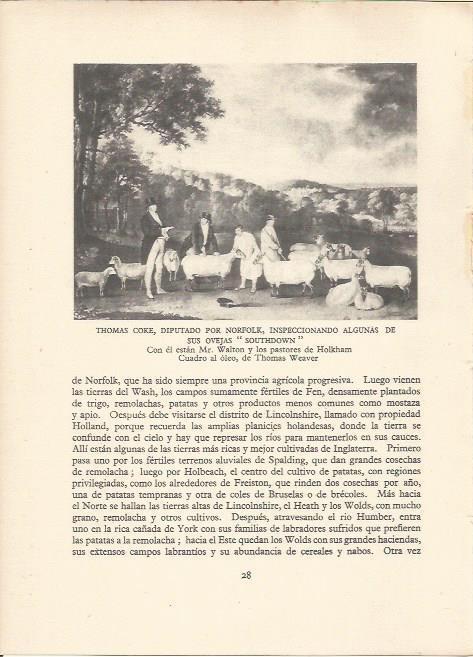 LAMINA 25493: Thomas Coke inspeccionando ovejas, por T. Weaver