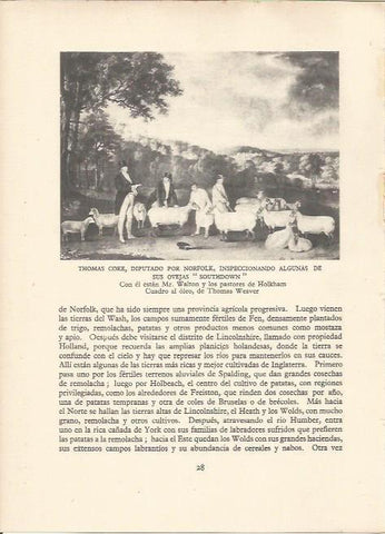 LAMINA 25493: Thomas Coke inspeccionando ovejas, por T. Weaver
