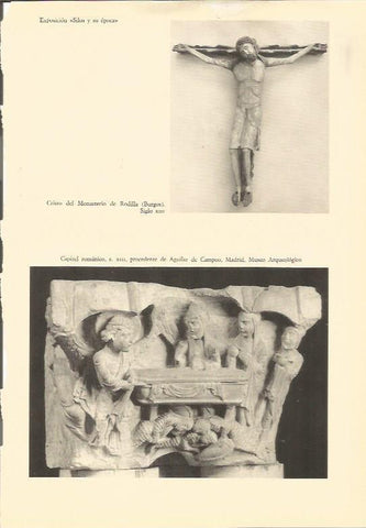 LAMINA 25523: Cristo y capitel del Monasterio de Silos