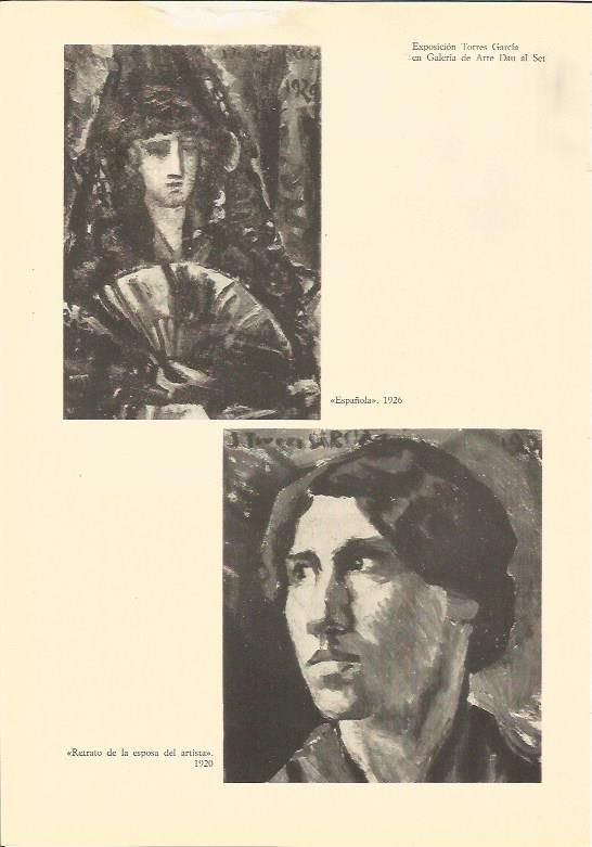 LAMINA 25516: Española y Retrato de la esposa del artista, por Torres Garcia