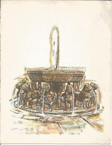 LAMINA 25506: Fuente de los Leones en la Alhambra de Granada