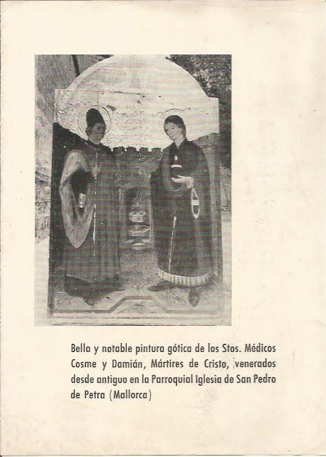 LAMINA 25505: Pintura gotica de la iglesia de San Pedro de Petra en Mallorca