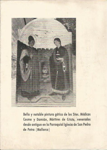 LAMINA 25505: Pintura gotica de la iglesia de San Pedro de Petra en Mallorca