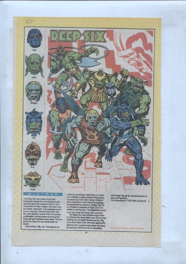 Ficha personaje DC Comics numero 167: Deep Six + Deadshot + Deathbolt