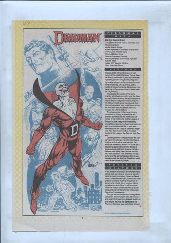 Ficha personaje DC Comics numero 168: Deadman + Dawnstar