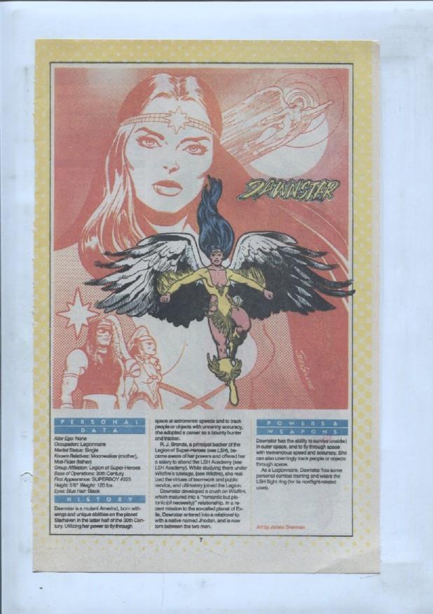 Ficha personaje DC Comics numero 168: Deadman + Dawnstar