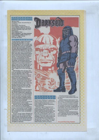 Ficha personaje DC Comics numero 169: Dart + Darkseid