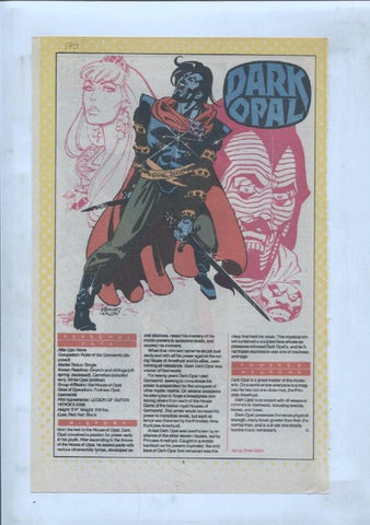 Ficha personaje DC Comics numero 170: Dark Opal + Dark Destroyer