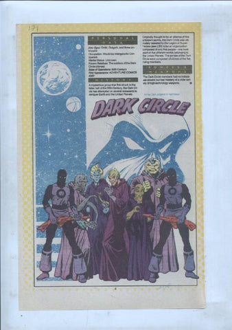 Ficha personaje DC Comics numero 171: Dark Circle + Daily Planet