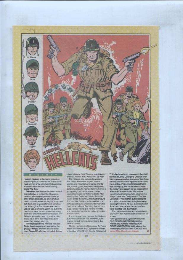 Ficha personaje DC Comics numero 174: LT Hunters Hellcats + The Human Target