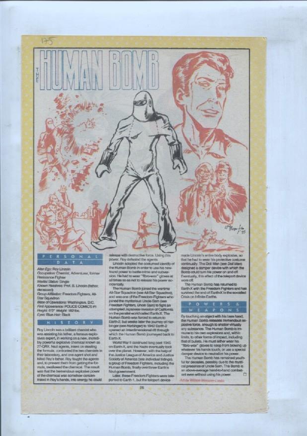 Ficha personaje DC Comics numero 175: The Human Bomb + Hourman