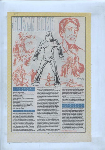 Ficha personaje DC Comics numero 175: The Human Bomb + Hourman