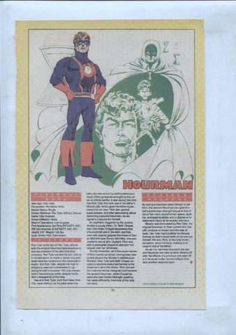 Ficha personaje DC Comics numero 175: The Human Bomb + Hourman