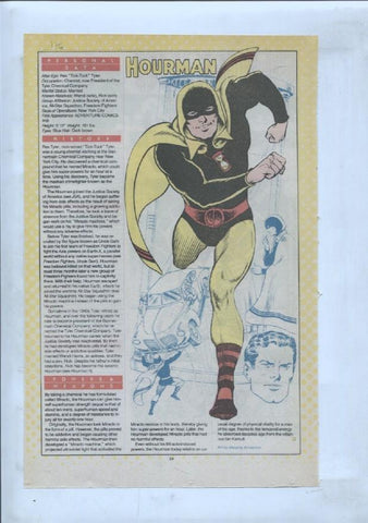 Ficha personaje DC Comics numero 176: Hourman + Houngan