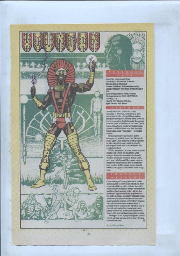 Ficha personaje DC Comics numero 176: Hourman + Houngan