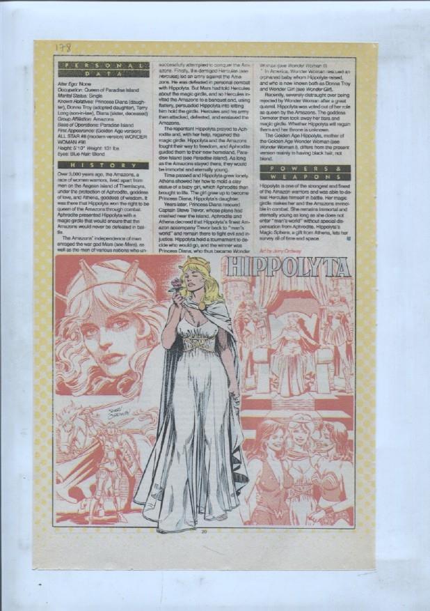 Ficha personaje DC Comics numero 178: Hyppolyta + Highfather