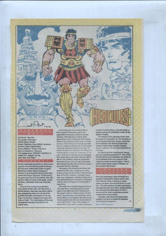 Ficha personaje DC Comics numero 179: Heroes of Lallor + Hercules