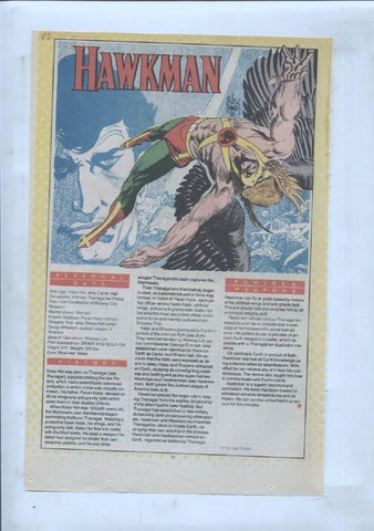 Ficha personaje DC Comics numero 182: Hawkman + Hawkman
