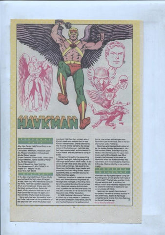 Ficha personaje DC Comics numero 182: Hawkman + Hawkman