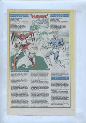 Ficha personaje DC Comics numero 183: Hawkgirl + Hawk and Dove