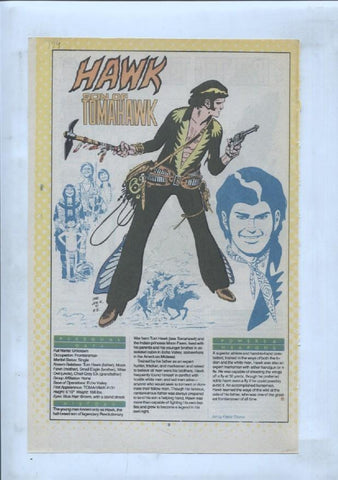 Ficha personaje DC Comics numero 184: Hawk son of Tomahawk + The Haunted Tank