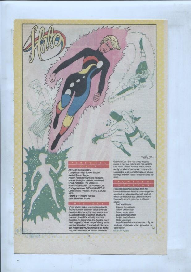 Ficha personaje DC Comics numero 186: Harbinger + Halo