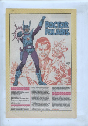 Ficha personaje DC Comics numero 188: Doctor Polaris + Dr. Phosphorus