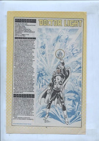 Ficha personaje DC Comics numero 190: Doctgor Light + Doctor Light