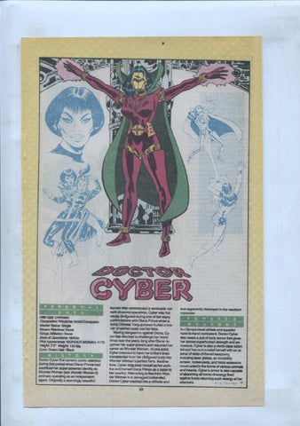 Ficha personaje DC Comics numero 192: Doctor Destiny + Doctor Cyber