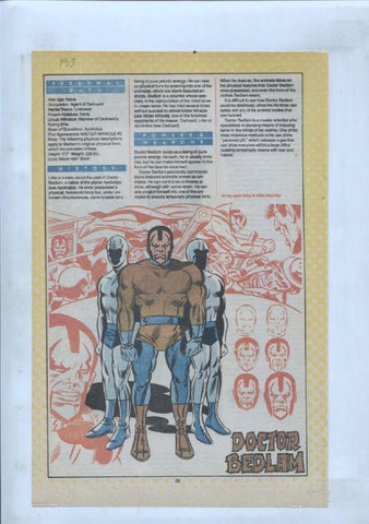 Ficha personaje DC Comics numero 193: Doctor Bedlam + Doctor Alchemy