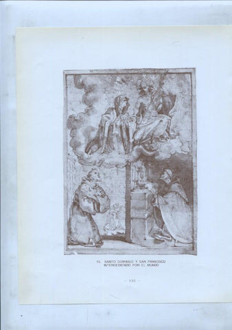 Dibujos de los siglos XVI y XVII: 14/15: San Jorge y Santo Domingo/San Francisco