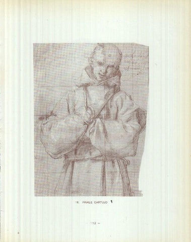 Dibujos de los siglos XVI y XVII: 18/19: Fraile Cartujo + San Juan Evangelista