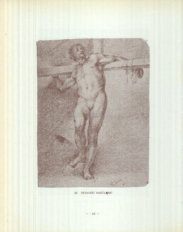 Dibujos de los siglos XVI y XVII: 32/33: Desnudo masculino + Desnudo masculino
