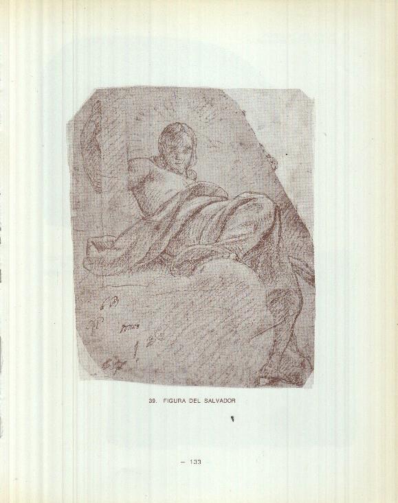 Dibujos de los siglos XVI y XVII: 39/40/41: Figura del Salvador + Figura Salvador + Cabeza de Dios